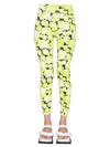 Msgm High-waist Floral Leggings In Giallo