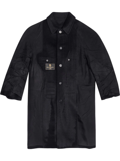 Balenciaga Inside Out Carcoat In Black