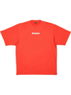 Balenciaga Swim Oversized Logo T-shirt In Red
