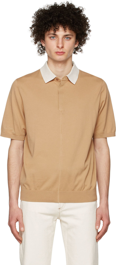 Paul Smith Beige Organic Cotton Polo In 62 Browns
