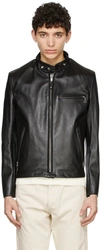 Schott Waxy Leather Delivery Jacket In Black