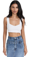 A.l.c Jordana Seamed Cropped Bra Top In White