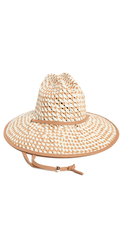 Lele Sadoughi Straw Checkered Hat In Natural