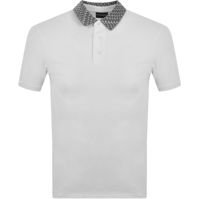 Armani Collezioni Emporio Armani Short Sleeved Polo T Shirt White