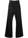 RICK OWENS BLACK WIDE LEG PANTS