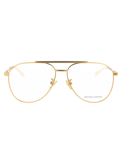 Bottega Veneta Bv1158o Glasses In 002 Gold Gold Transparent