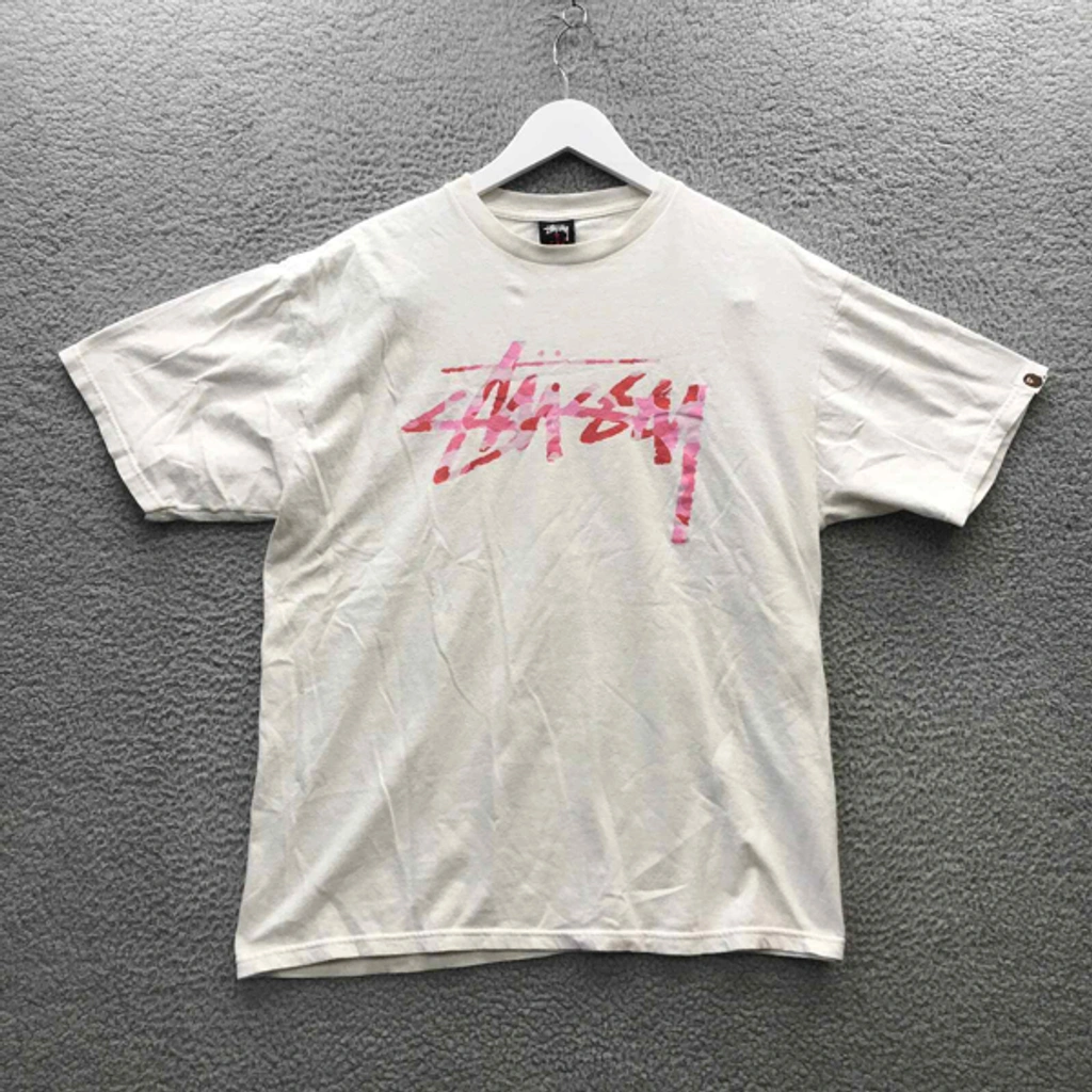 Pre-owned Bape Stussy X A Bathing Ape 30th Anniversary Pink