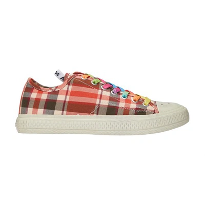 Acne Studios Ballow Check Sneakers Red Brown