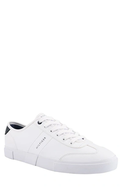 Tommy Hilfiger Paines Faux Leather Low Top Sneaker In Whisy