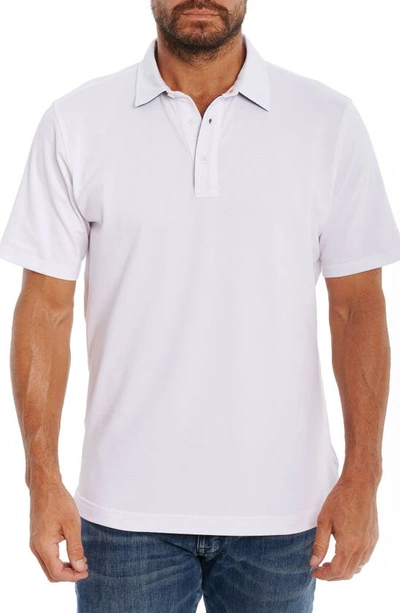 Robert Graham Rossi Short Sleeve Knit Polo Shirt - Exclusive In White