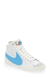 Nike Blazer Mid '77 Jumbo High Top Sneaker In White/ Blue/ Sail/ Black