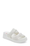 Blondo Women's Cadee Waterproof Platform Slides In White