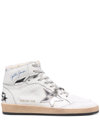 Golden Goose White Sky-star High-top Sneakers In White