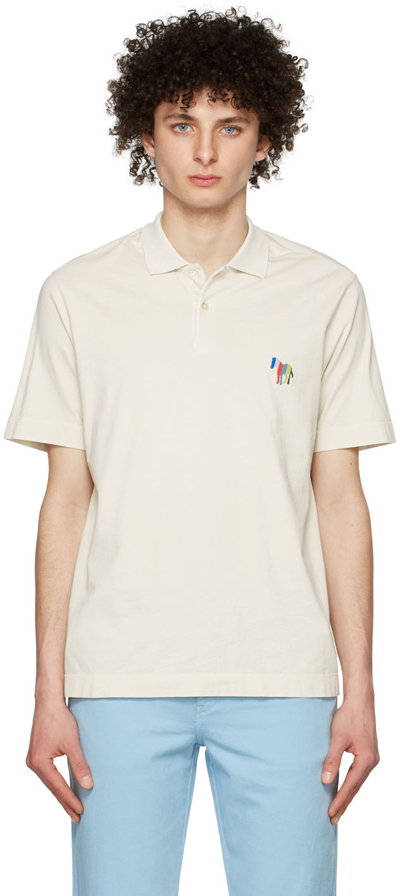 Ps By Paul Smith Off-white Organic Cotton Polo In 2 Whites