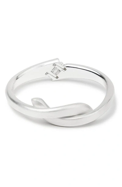 Saachi Matte Twist Cuff Bracelet In Silver