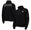 THE WILD COLLECTIVE THE WILD COLLECTIVE BLACK CHICAGO WHITE SOX TWO-HIT QUARTER-ZIP PULLOVER TOP