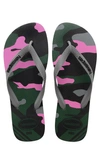 Havaianas Top Camo Flip Flop In Black