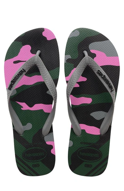 Havaianas Top Camo Flip Flop In Black