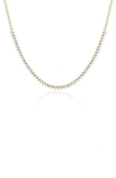 Ef Collection Women's 14k Yellow Gold & Diamond Prong-set Eternity Necklace