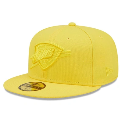 New Era Yellow Oklahoma City Thunder Color Pack 59fifty Fitted Hat