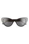 Prada 52mm Cat Eye Sunglasses In Black