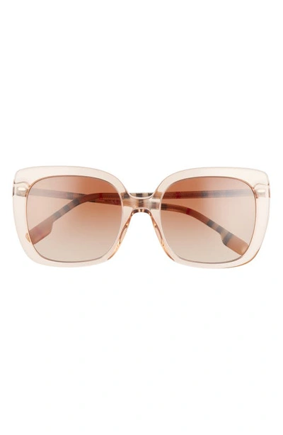 Burberry 54mm Gradient Square Sunglasses In Beige