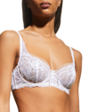 Skarlett Blue 'minx' Unlined Lace Demi Underwire Bra In White/nylon