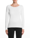 Wolford Aurora Pure Long-sleeve Active Top In White