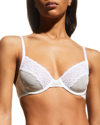 Skarlett Blue Dare Dot Pattern Unlined Underwire Bra In White