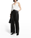 Iro Mireya Halterneck Peplum Top In White