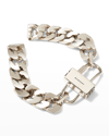 GIVENCHY MEN'S G-CHAIN LOCK SMALL SILVERY BRACELET