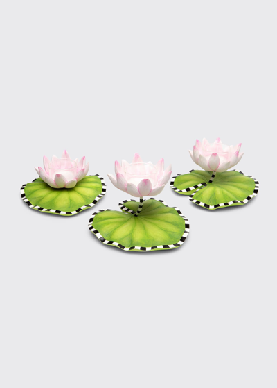 Patience Brewster Lily Pond Candle Holders, Set Of 3