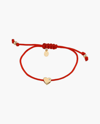 Zoe Lev Diamond Fortune Heart Bracelet | Diamonds/yellow Gold In Red