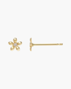Zoe Lev Diamond Center Flower Stud Earrings In Gold