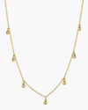 ZOE LEV BEZEL-SET DIAMOND SHAKER STATION NECKLACE | DIAMONDS/YELLOW GOLD