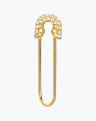 Zoe Lev Single Diamond Safety Pin Earring | Diamonds/yellow Gold