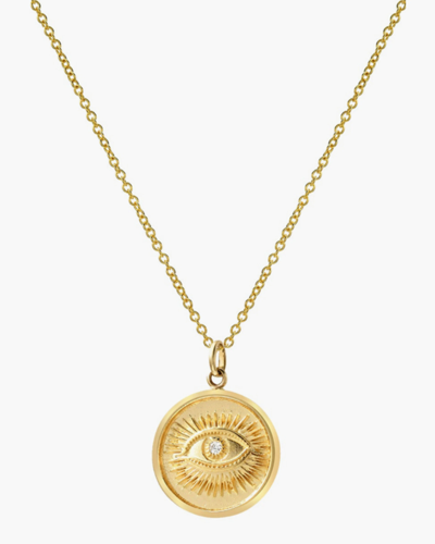 Zoe Lev Diamond Eye Medallion Necklace | Diamonds/yellow Gold