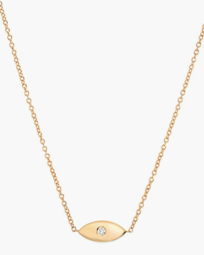 Zoe Lev Diamond Evil Eye Pendant Necklace | Diamonds/yellow Gold In White/gold