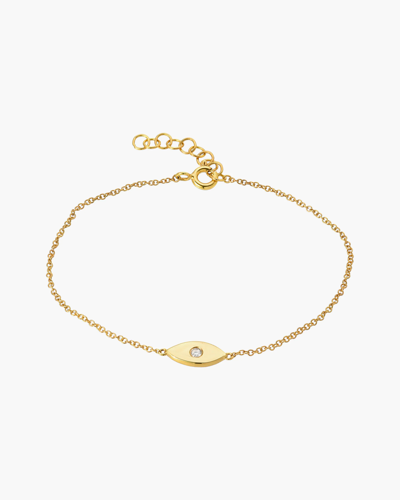 Zoe Lev Diamond Evil Eye Bracelet | Diamonds/yellow Gold In White/gold