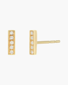 Zoe Lev Diamond Curved Bar Earrings | Diamonds/yellow Gold In Gold