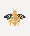 SUSAN CAPLAN VINTAGE GOLD-PLATED 1980S ENAMEL BEE BROOCH