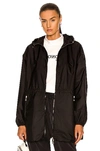 Moncler Wete Drawstring Technical Hooded Parka Coat In Black
