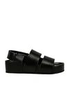 St Agni Double Strap Platform Sandal In Black