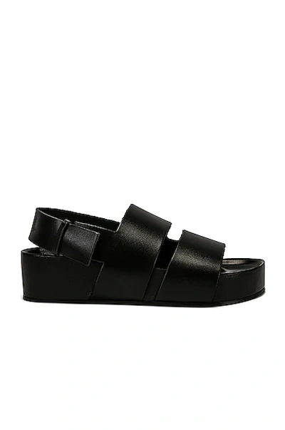 St Agni Double Strap Platform Sandal In Black