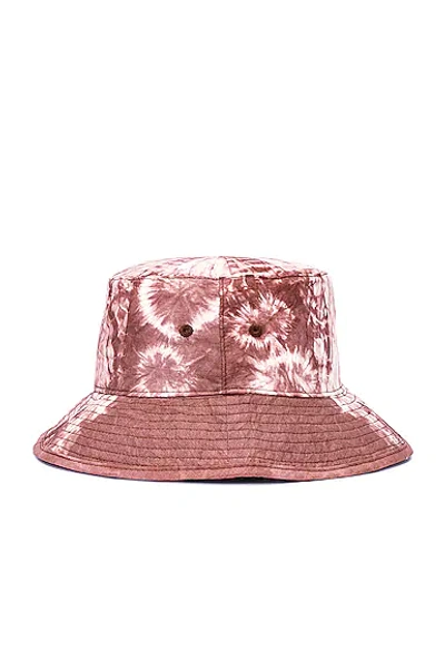 Acne Studios Brimmo Tie-dyed Cotton-poplin Bucket Hat In Pink