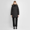 Canada Goose Shelburne Coyote Fur-trim Down Parka In Black