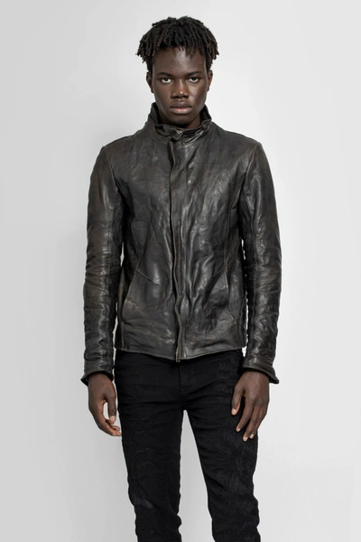 Poème Bohèmien Leather Jackets In Brown