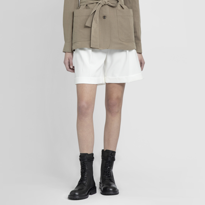 Max Mara Fiamma Cotton-blend Shorts In White