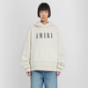 Amiri Logo-print Longline Hoodie In Off-white