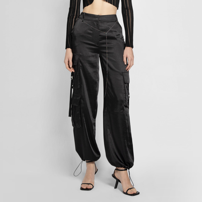 Andersson Bell Inna Satin Cargo Trousers In Black